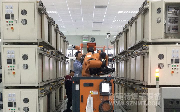 機械手自動抓取,新能源汽車驅動電（diàn）機烘幹線